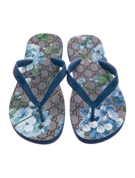 gucci white shoes with fllowers|gucci flip flops with flowers.